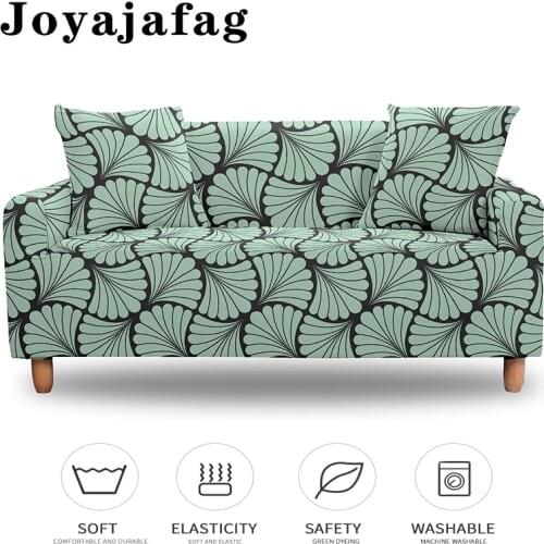 Fan-shaped Geometric Pattern Couch Covers All-cover Loveseat Stretch Sofa Cover For Living Room Dust-proof Elastic Slipcover