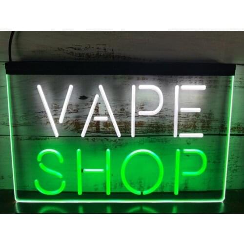 SS112 Vape Shop Indoor Display Dual Color LED Neon Sign