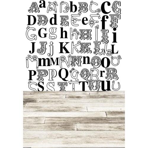 Alphabet background for photo vinyl school children photography backdrops for photographer studio fund kits fotografia lv-349