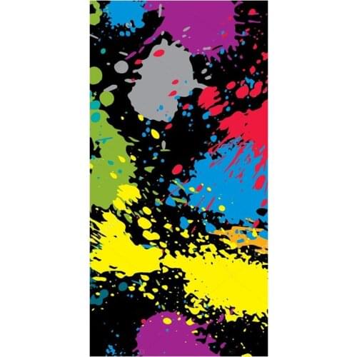 Bright Colorful Splatter Paint All Over Beach Travel Towel Abstract Graffiti Splash Art Spa Sauna Shower Gym Towel for Women 140