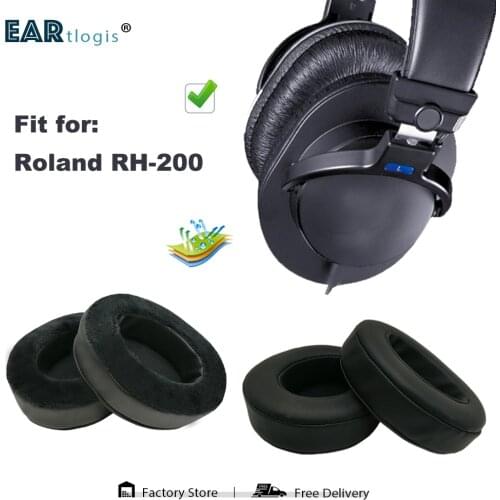 Replacement Ear Pads for Roland RH 200 RH200 RH-200 Headset Parts Leather Cushion Velvet Earmuff Earphone Sleeve Cover