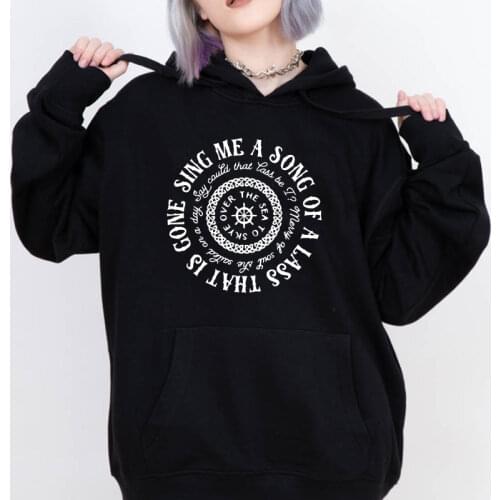 Sassenach Sing Me A Song Womens Oversized Hoodies Outlander Book Series Pullovers Claire Jamie Fraser Outlander Tv Shows Tops