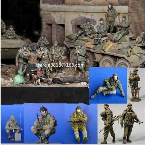 1/35 scale Modern Russian Chechen War Classics 8 people miniatures Resin Model Kit figure Free Shipping