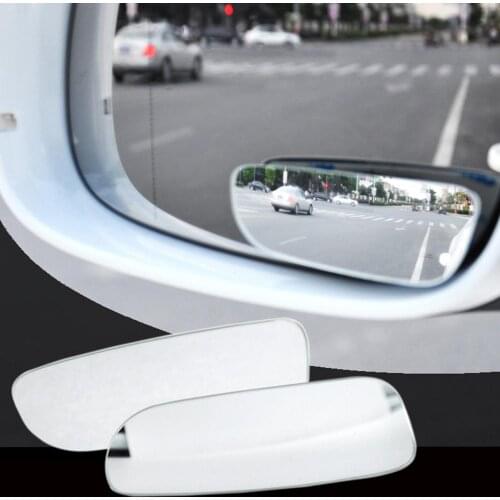 2pcs Car Mirror 360 Degree Wide Angle Convex Blind Spot Mirror Parking Auto Motorcycle Rear View Adjustable Safety Wide Angle
