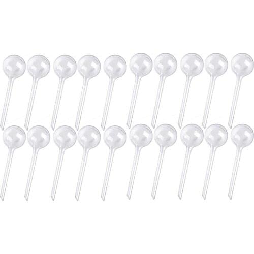 20 Pcs Plant Watering Bulbs Clear Self-Watering Globes Automatic Water Balls Device Vacation Houseplant Pot Bulbs