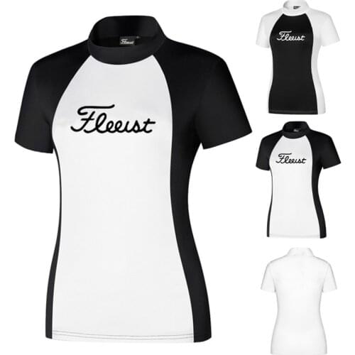 2021 Womens Golf T-shirt Summer Sports Short Sleeve Shirt Quick Dry Breathable Polo Shirt for Ladies