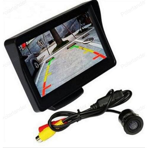 4.3 Inch TFT LCD Car Monitor with Auto Parking Reversing Backup Waterproof CCD Rearview Camera