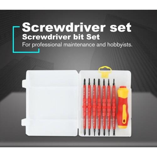 8PCS Multi-purpose Screwdriver Bit Set For Electrical Insulated Kit Household Practical Repairing Maintenance Tools