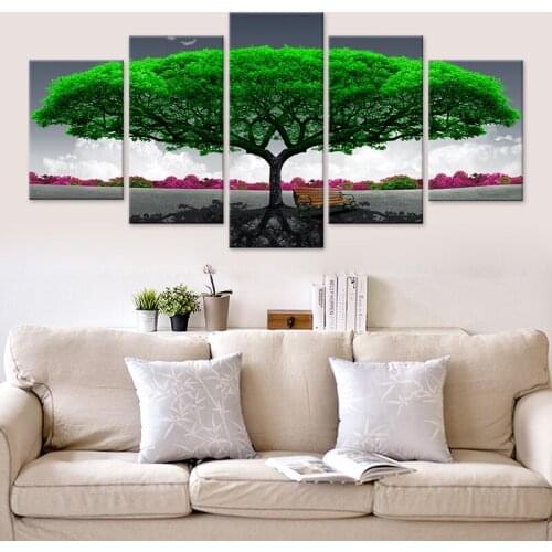 Diamond painting Green Tree chair diamont painting new full square drill 5 piece set Diamond Embroidery puzzle home art
