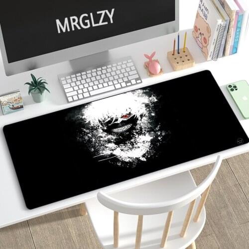 MRGLZY Hot Sale 300*800MM Multi-size Tokyo Ghoul Black Large Mouse Pad Gaming Peripheral MousePad Computer Accessories Desk Mat