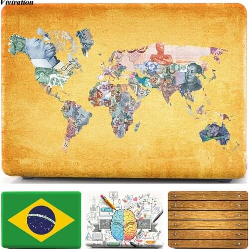 For Mac book Air Pro 13.3" 15.4" Macbook Pro 13 15 Air 11 13 A2179 2020 Retina 12 13 15 World Map Prints Laptop Case Unisex 2020