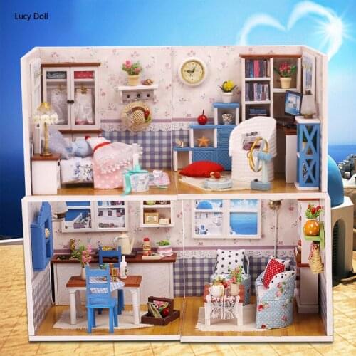 Diy DIY House Wooden House Handmade Fashion Assembled Building Model Warm Series Boys And Girls Birthday Christmas Gifts