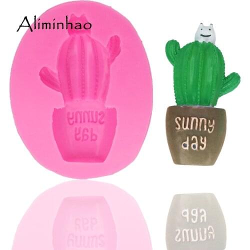 DY0012 cactus DIY Silicone Mold Sugarcraft dessert Candy Chocolate Molds Fondant Cake Decorating Tools