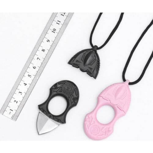 EDC Creative Knife Folding Key Fob Straight Knife Mini-dismantling Courier Knife Portable Self defense Protection Tool Pendant