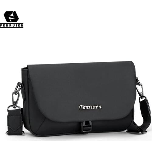 Fenruien 2021 New Shoulder Bags For Men Business Messenger Bag Waterproof Short Trip Casual Crossbody Bag Male High Quality
