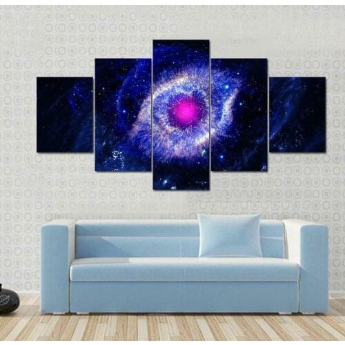 The Eye of God Nebula Universe 5 Panel Canvas Picture Print Wall Art Canvas Painting Wall Decor for Living Room Poster No Framed