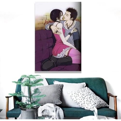 Canvas Komatsu Nana Sexy Kiss Anime Posters Aesthetic Modern Family Bedroom Living Room Art Posters Wall Pictures Printed