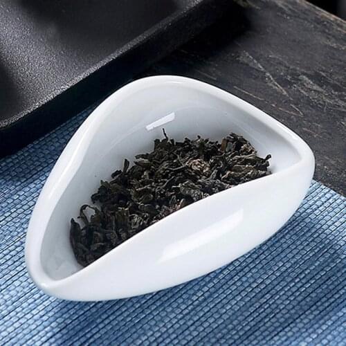 Ceramic Tea Lotus Teaspoon Creative Ceramic Tea Scoop Practical Tea Spoon Exquisite Teaspoon Exquisite Tea Set