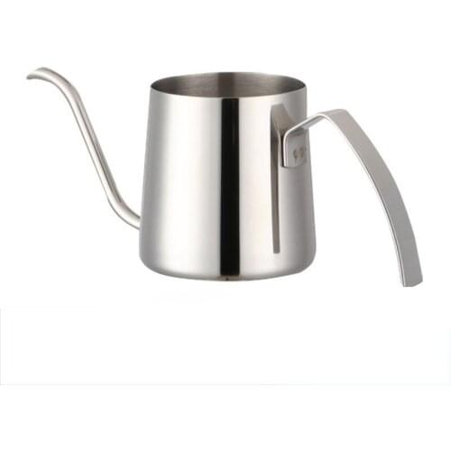 Seven-Word Handle 250ml Steel Cover Hand Made Coffee Maker Ear Pot 304 Stainless Steel Narrow Mouth Narrow Mouth Pot
