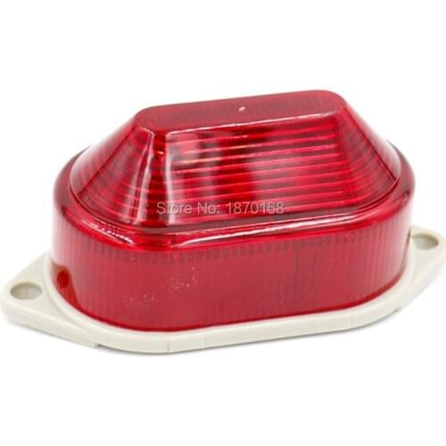 LTE-3051 AC 220V AC 110V DC12V DC24V 3W Wired Red LED Strobe Industrial Warning Light Signal Lamp