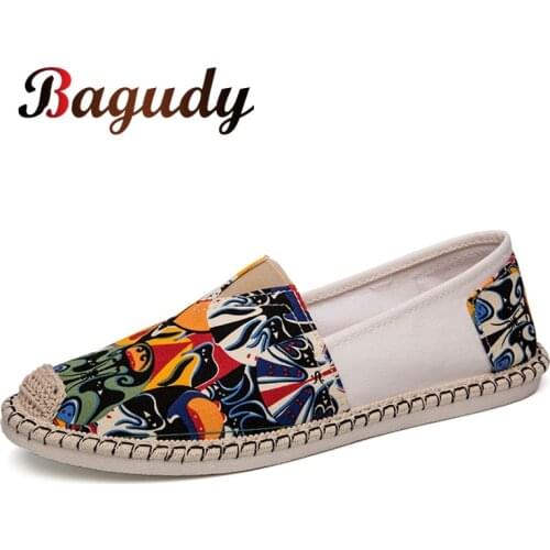 Mens Shoes Breathable Canvas Mens Casual Shoes Fashion Spring Non-slip Shoes Personality Cartoon Mens Flat Shoes Oxford Shoes