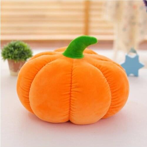 Fluffy Stuffed Pumpkin Throw Pillow Plush Soft Halloween Toy Decorative Sofa Cushion Small Stuff Home Decoration Party