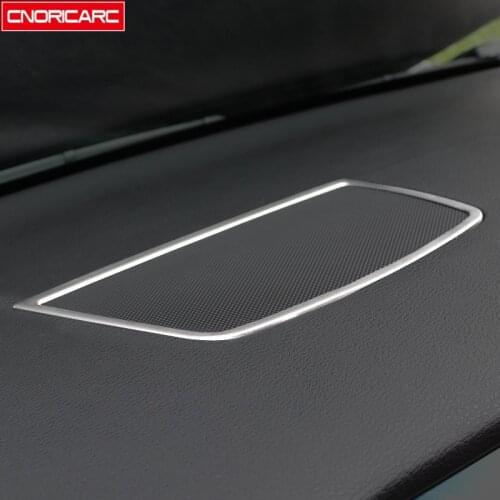 Stainless Steel Horn Ring Frame Cover Trim For BMW X5 E70 X6 E71 2008-2014 Interior Dashboard Stereo Speaker Decorative Strip