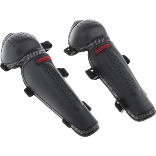 Motorcycle Racing Sport Knee Protector, Adults Knee Shin Guard Pads Leg Protectiver Armor for Motorcycle Cycling, Black