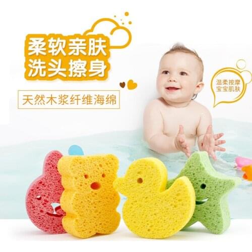 New Baby Eco-friendly Brushes Bath Sponge Massage Baby Shower Exfoliating Body Cleaning Scrubber Super Soft Cleaning Brushes