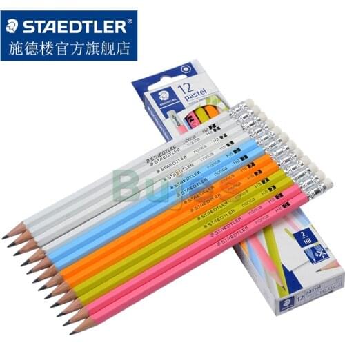 Original Germany STAEDTLER color pencil rubber head 132HB/2B hexagon color pencil set for students drawing painting art supplies