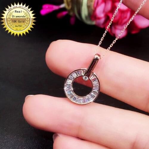 100% 18K white gold natural diamond necklace all use 0.48ct diamond and have certificate HM033