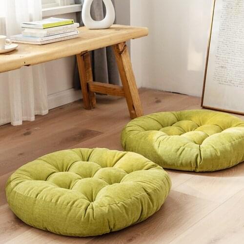 Futon Hip Cushion Thick Fabric round Balcony Bay Window Tatami Corduroy Simple Window Sill Floor Meditation
