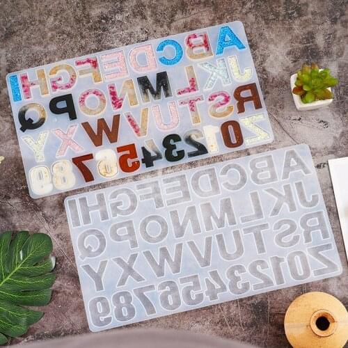 Alphabet Letter Number Pendant Casting Silicone Mould DIY Crafts Jewelry Making Tools Crystal Epoxy Resin Mold