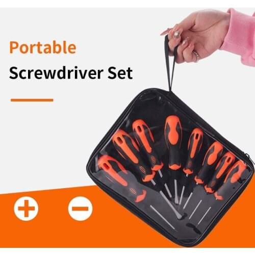 Portable 8 Pcs Screwdriver Set High Hardness Industrial Grade Magnetic CR-V Alloy Steel Slotted And Phillips Screwdrivers