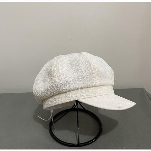 Girl Casual Octagonal Cap Womens Four Seasons Solidberet Simple Sunshade Unisex Octagonal Cap Fashion Girl Cap Adjustable Hats