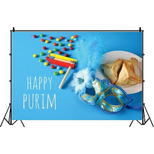 Happy Purim Backdrop Holiday Photography Background Photo Booth Studio Decor