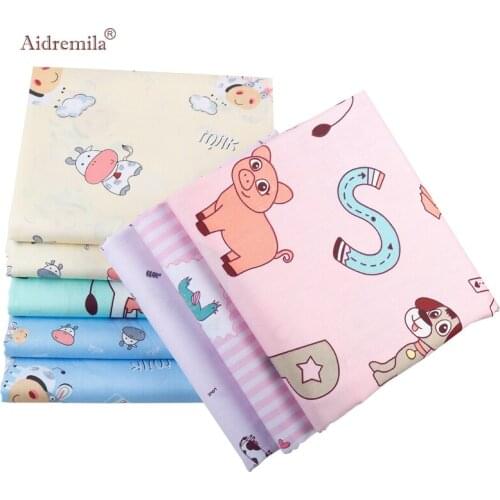 Cartoon Family Animal Series,Printed Twill Cotton Fabric, For DIY Sewing Quilting Baby & Childrens Bed sheet Clothes Material