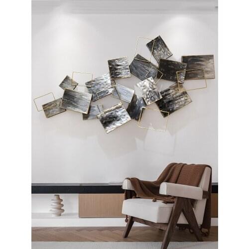 Nordic Wrought Iron Wall Hanging Crafts Home Livingroom Background Wall Sticker Decoration Hotel Store Villa Wall Mural Artwork