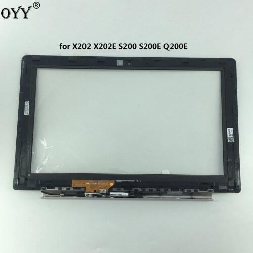 TCP11F16(withEMI) V1.1 touch screen Digitizer with frame border B shell and small board For ASUS X202 X202E S200 S200E Q200E