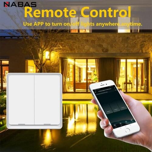 NABAS Tuya Zigbee Smart Switch With EU AC100-240V Light Switche Mobile Phone Remote Control 1/2/3 Way Smart Push Button Switch