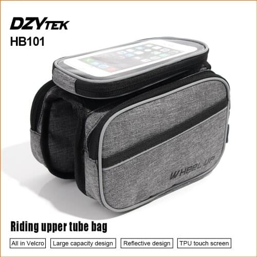 Bike Cycling Bag Front Tube Frame Phone Holder Bycicle Accessories Head Tube Handlebar Smartphone Bag Case For Bicycle wheels up