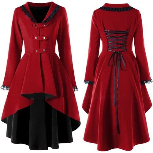 VOOCIEC Plague Doctor Vintage Steampunk Coat Masquerade Cosplay Party Halloween costumes for men adult