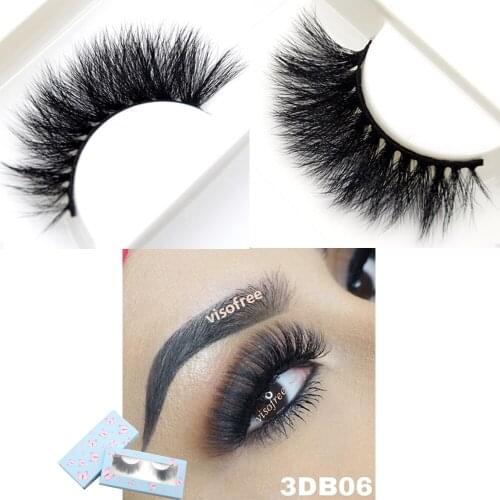 Visofree 3D lashes mink 25mm fluffy thick faux mink Lashes Butterflies lash cases packaging cruelty free false eyelashes 3DB06