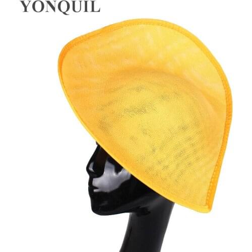 Yellow Or 16 Colors 30Cm Imitation Sinamay Fascinators Base Party Headwear For Bridal Elegant Wedding Church Hats 5Pcs/Lot SYB05