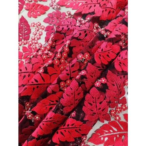 Top quality french lace fabric Latest ZH-124111 african lace fabric with embroidery mesh tulle fabric