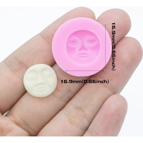 YF361 face Silicone Mold - Resin Jewelry Pendant Earring Charm Necklace mould