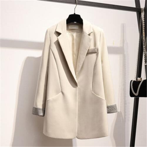 Fashion Tooling Blazer Ladies Spring Autumn Blazers Korean 2021 New Casual Loose Suit Jacket for Women Outerwear m521