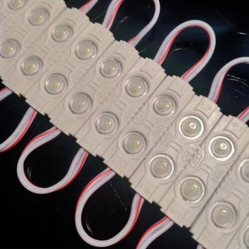 100pcs/lot 1LED injection led module light lamp white /warm white DC 12V with lens Waterproof IP65