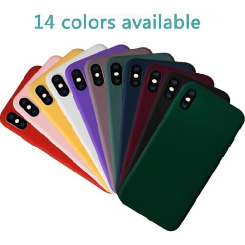 100 pcs a lot Colorful Phone Protective Case soft TPU For iPh7 8 For iPh7 8 Plus X XR XS MAX Anti-scratch Protective Phone Cover