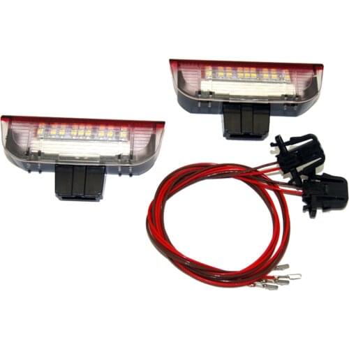 2pcs Car Door Light Accessories Cable Wires For Volkswagen VW Passat Golf Jetta Scirocco EOS Tiguan Touareg Welcome Light Cable